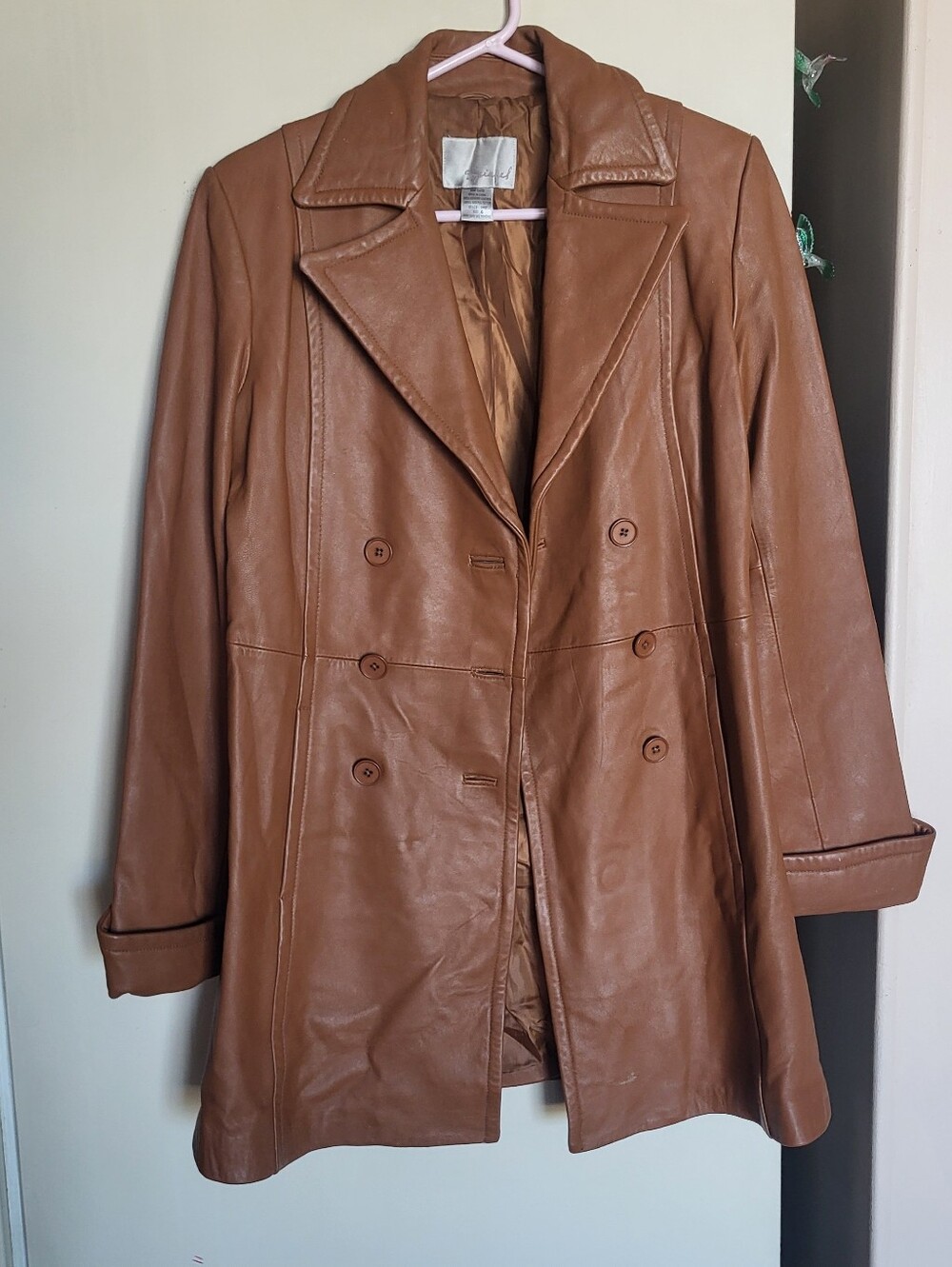 Vintage Spiegel Brown leather Coat